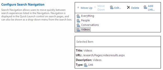 Configure Search Navigation